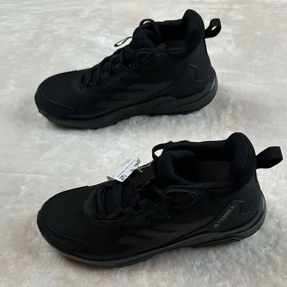 Adidas Terrex Anylander MI 10.5 All Black Women's Hiking Sneaker Rain Ready - Picture 6 of 15